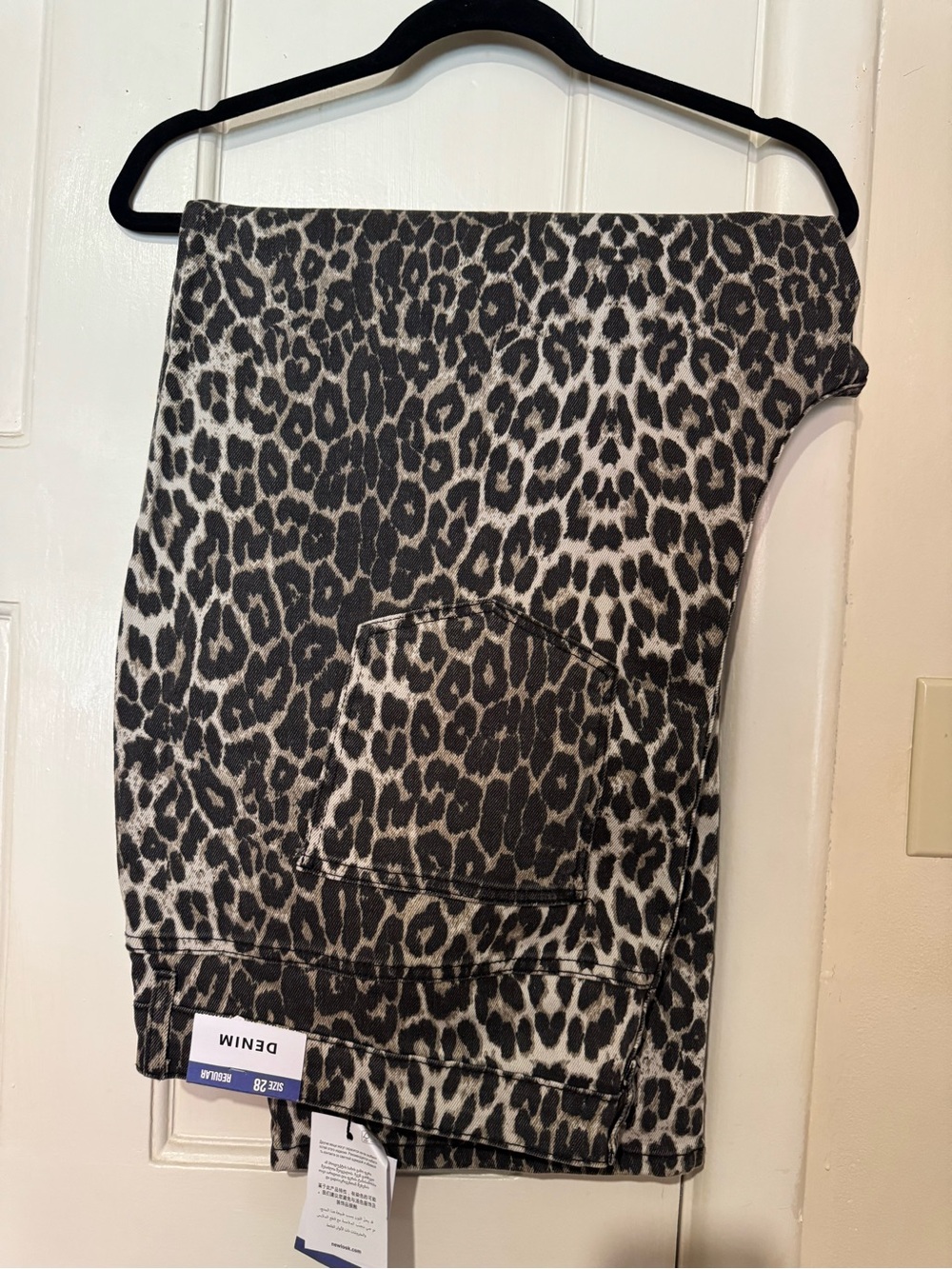 New Look Leopard Print Denim Jeans
